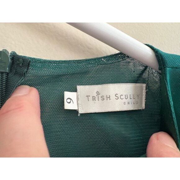 Trish Scully Girls Green Glitter Emerald Party Holiday Photoshoot Dress Size 6 - Picture 4 of 12